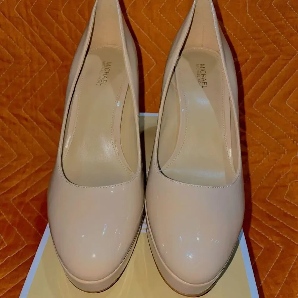 Light Blush Color Michael Kors Chantal Platform Pumps - Picture 6 of 8
